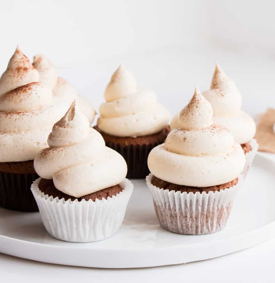 Healthy Vanilla Chai Cupcakes. Vegan and sugar free.