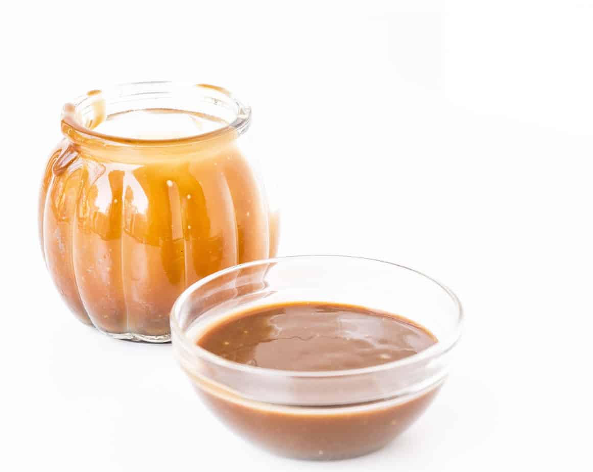 Vegan Salted Caramel in serving jars
