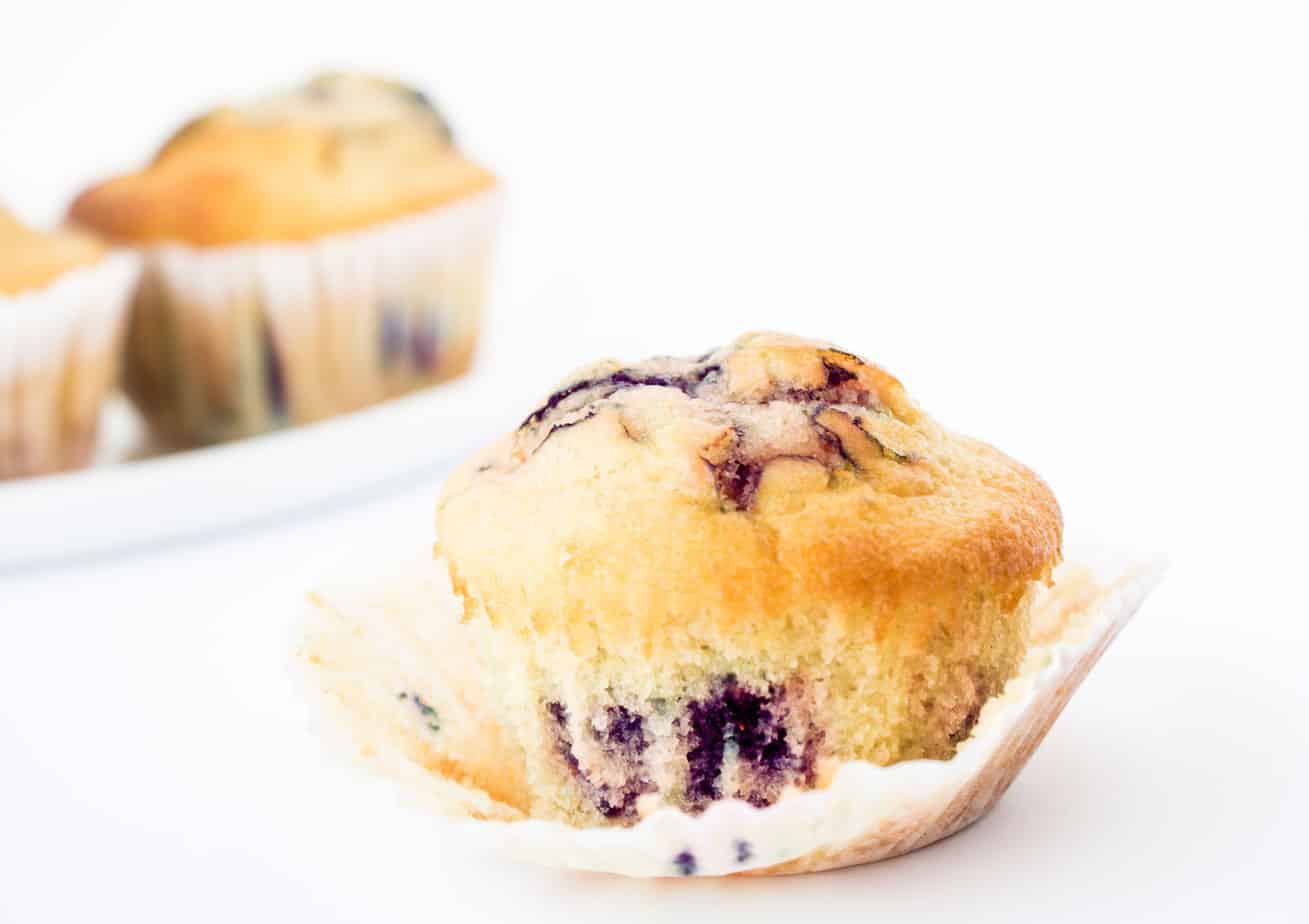 Healthy blueberry muffins