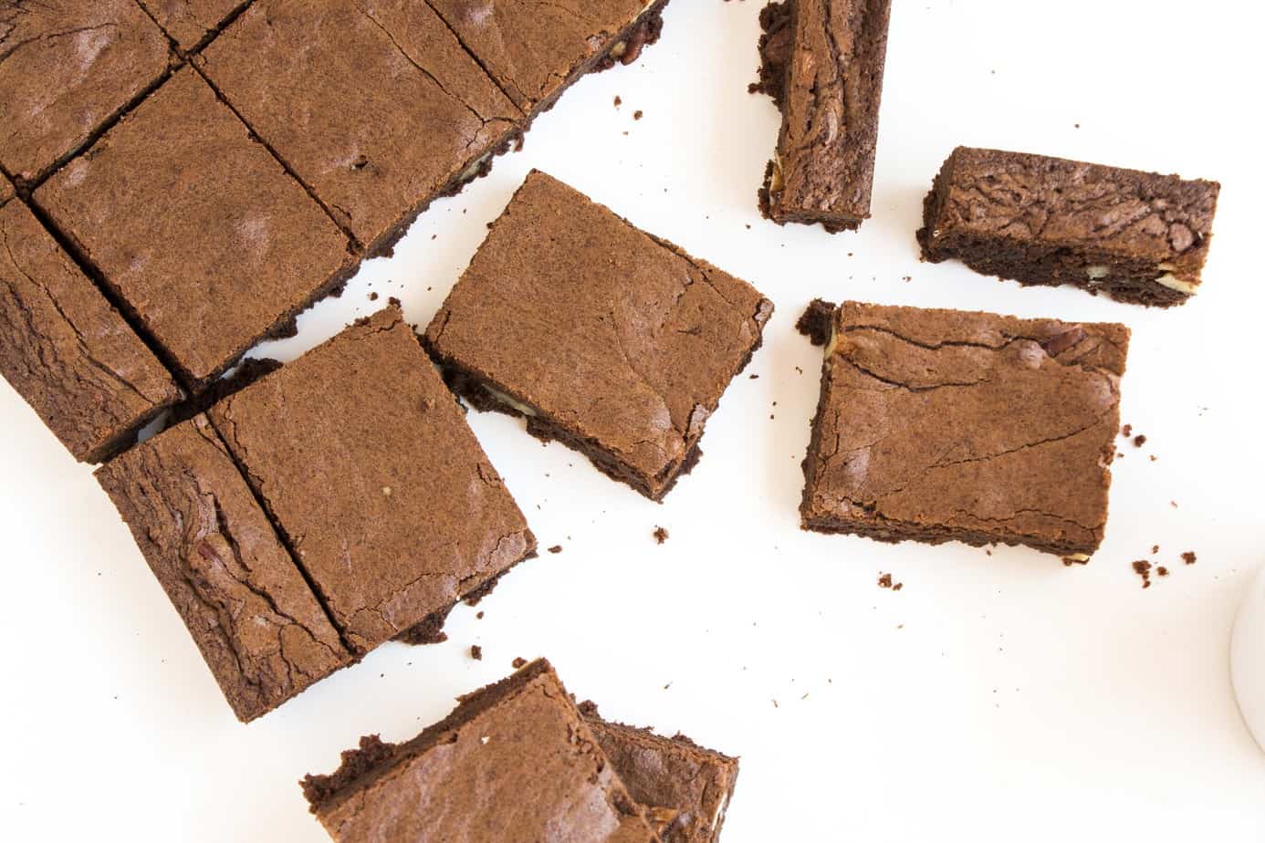 Chewy Chocolate Pecan Brownies cut into squares