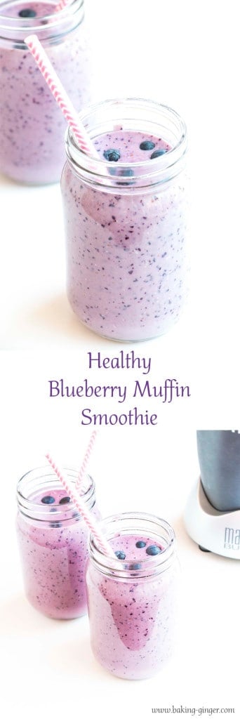 Healthy Blueberry Muffin Smoothie - A superfood smoothie that not only has tons of health benefits but that also tastes like one of your favourite desserts.