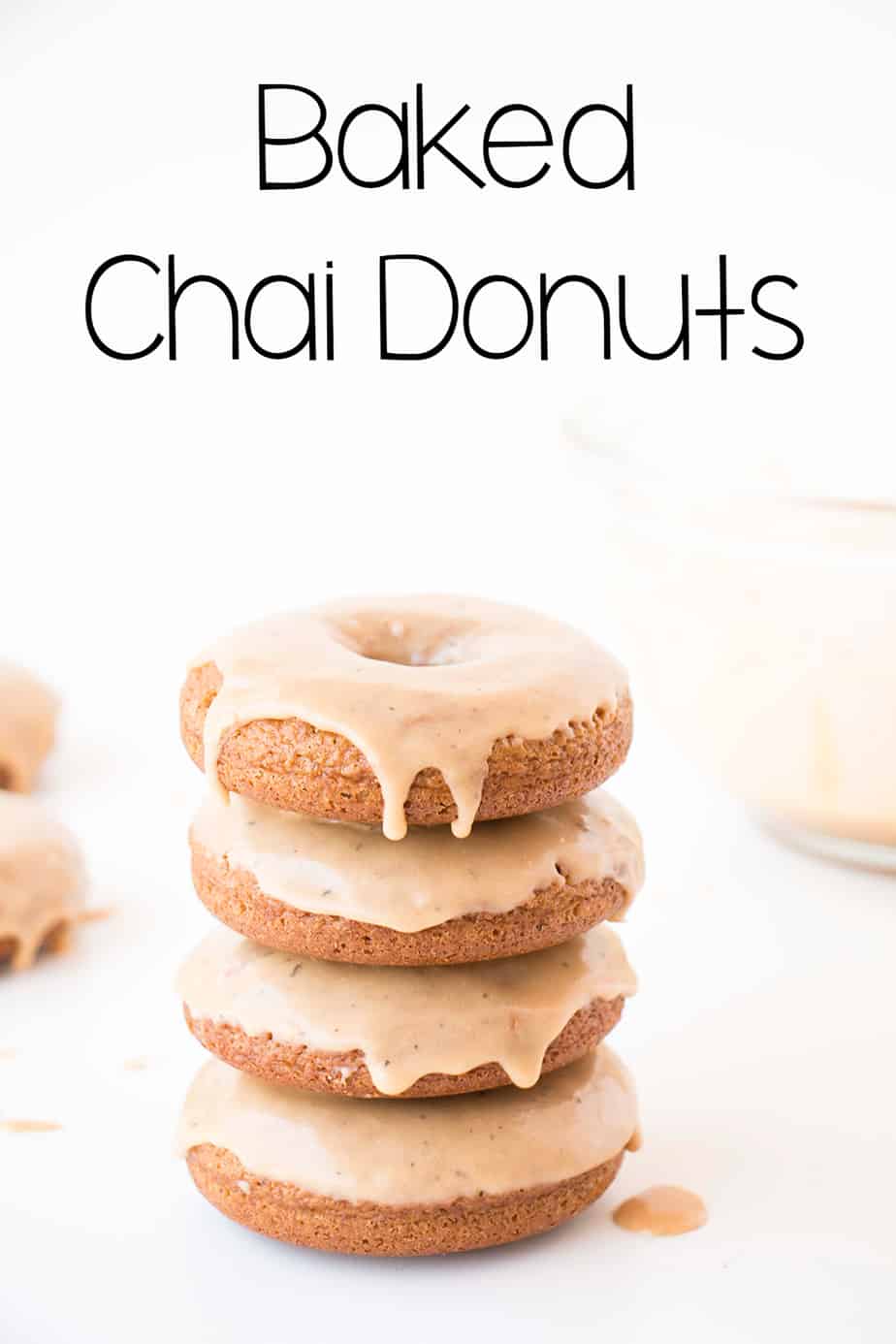 Baked Chai Donuts with title.