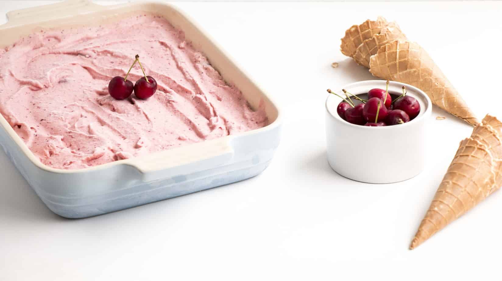 Creamy Homemade Cherry Ice Cream - A delicious, easy to make homemade ice cream recipe.