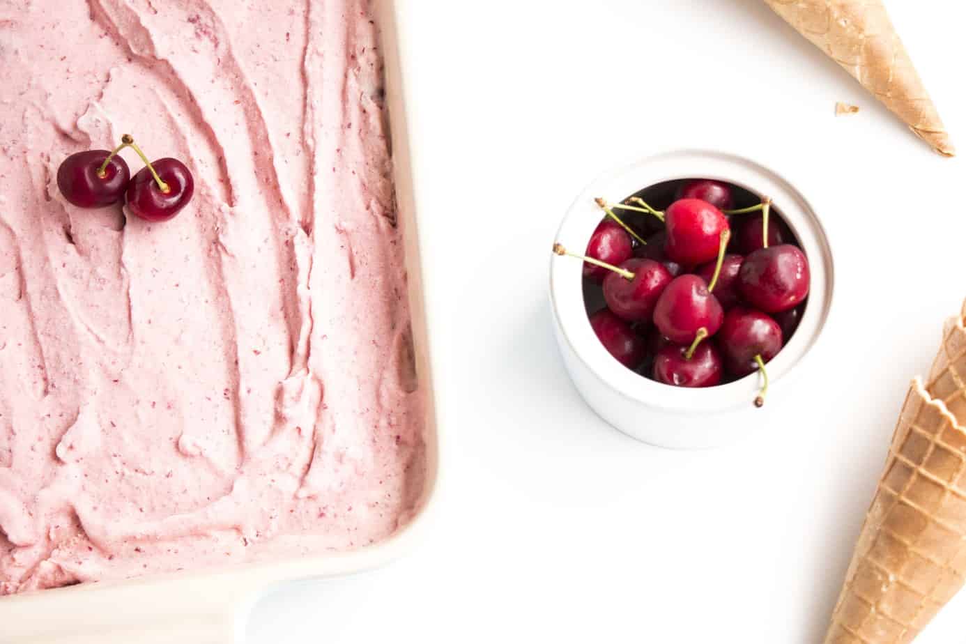 Creamy Homemade Cherry Ice Cream - A delicious, easy to make homemade ice cream recipe.