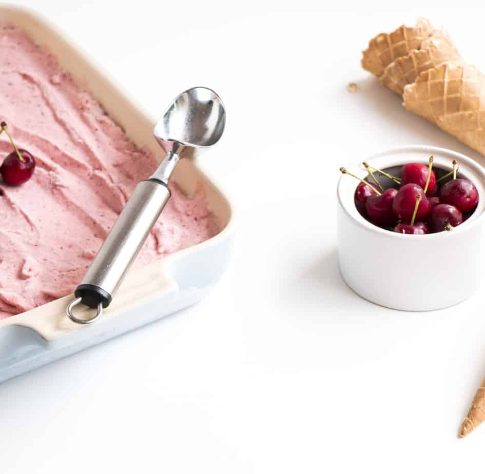 Creamy Homemade Cherry Ice Cream - A delicious, easy to make homemade ice cream recipe.