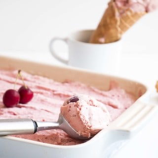 Creamy Homemade Cherry Ice Cream - A delicious, easy to make homemade ice cream recipe.