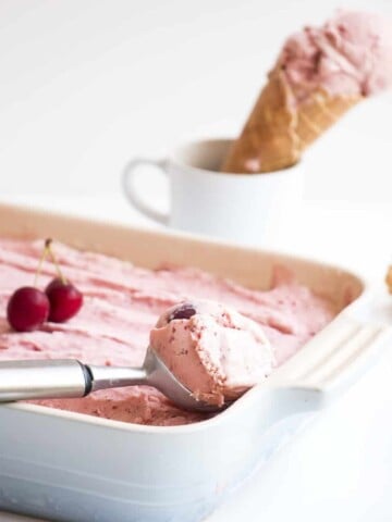Creamy Homemade Cherry Ice Cream - A delicious, easy to make homemade ice cream recipe.