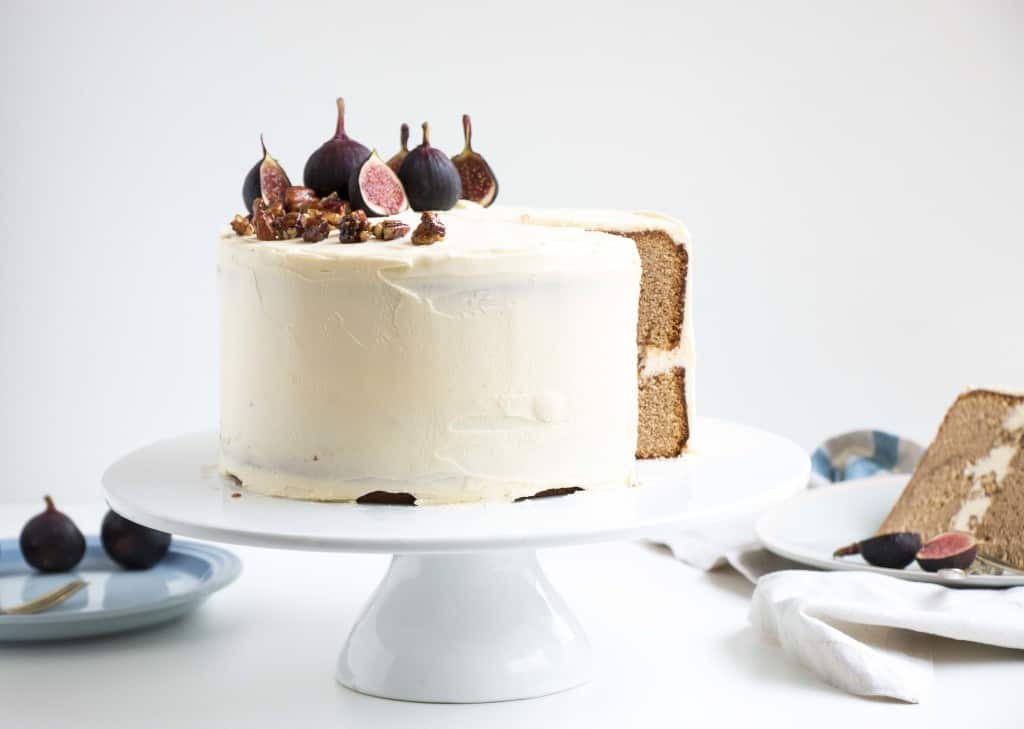 Earl Grey & Fig Cake with a Nutty Fig Filling and Cream Cheese Frosting - The softest and most delicate cake that compliments any event or even simply with a good cup of tea.