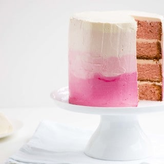 Champagne Ombre Cake with Soft Italian Meringue Buttercream