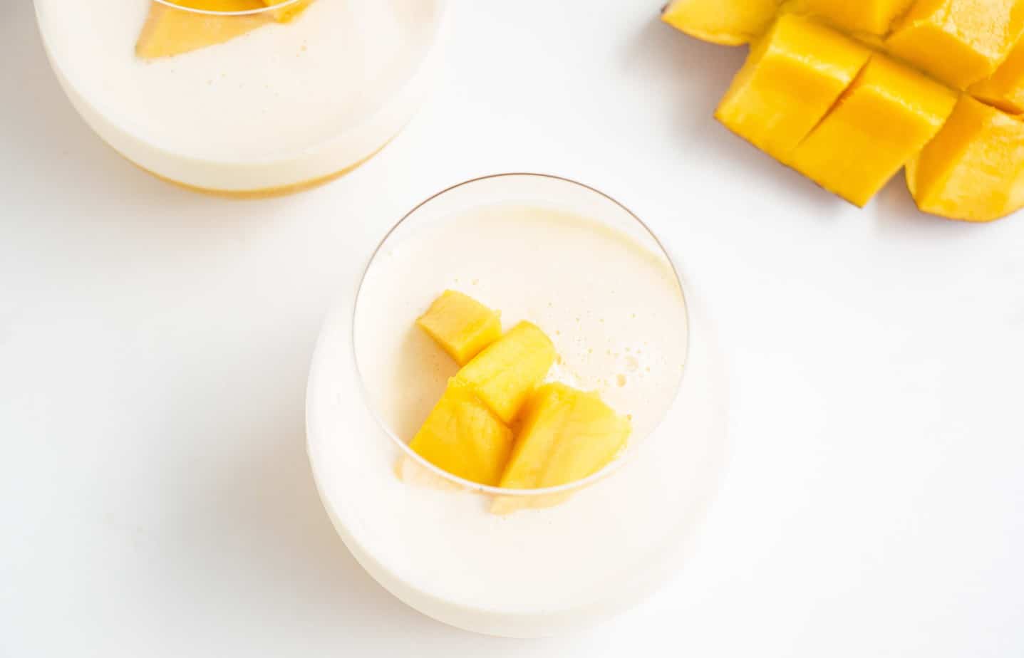 Refreshing Mango Panna cotta - A simple, beautiful dessert that tastes like summer in a glass.