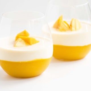 Refreshing Mango Panna cotta - A simple, beautiful dessert that tastes like summer in a glass.