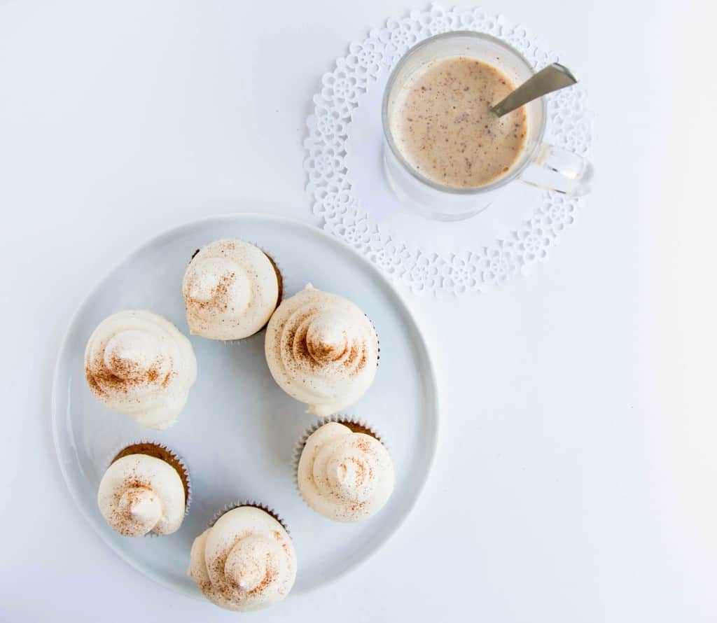 Vanilla Chai Cupcakes - A delicious cupcake recipe that has beautifully soft hints of chai spices. Vegan and refined sugar free.