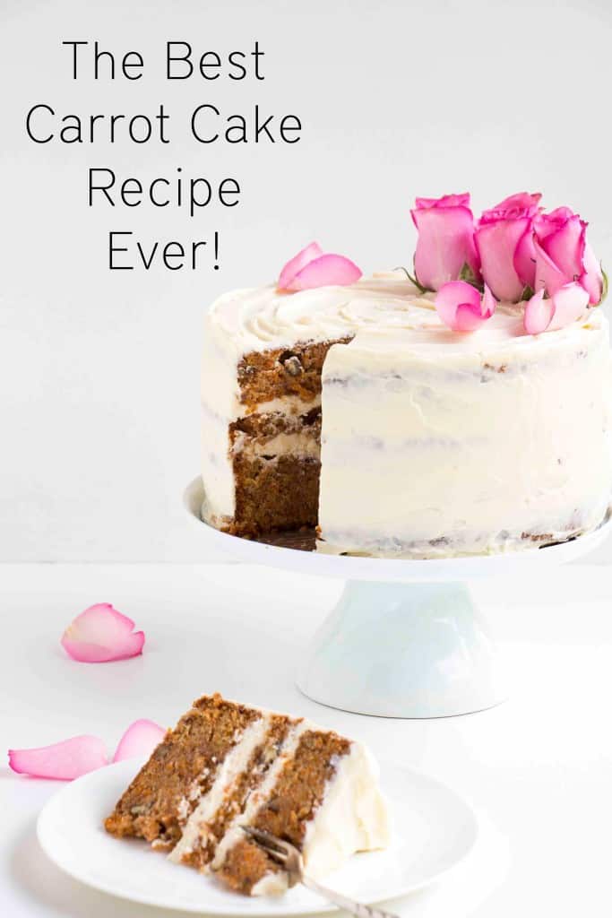 The Best Carrot Cake Recipe Ever - A delicious, easy to make moist, spicy and creamy recipe. The perfect recipe for Easter.