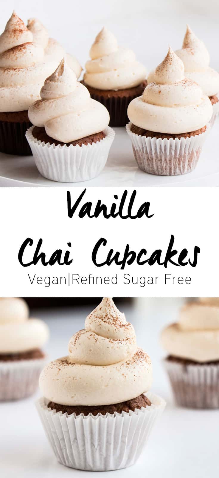 A pin for Easy Vegan Chai Cupcakes.