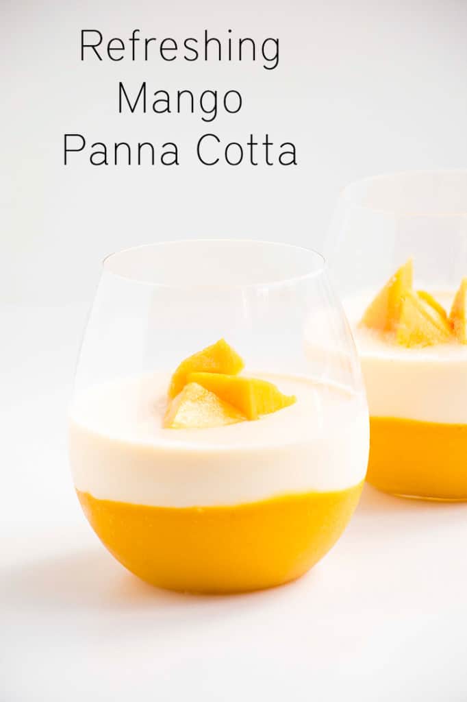 Refreshing Mango Panna cotta - A simple, beautiful dessert that tastes like summer in a glass.