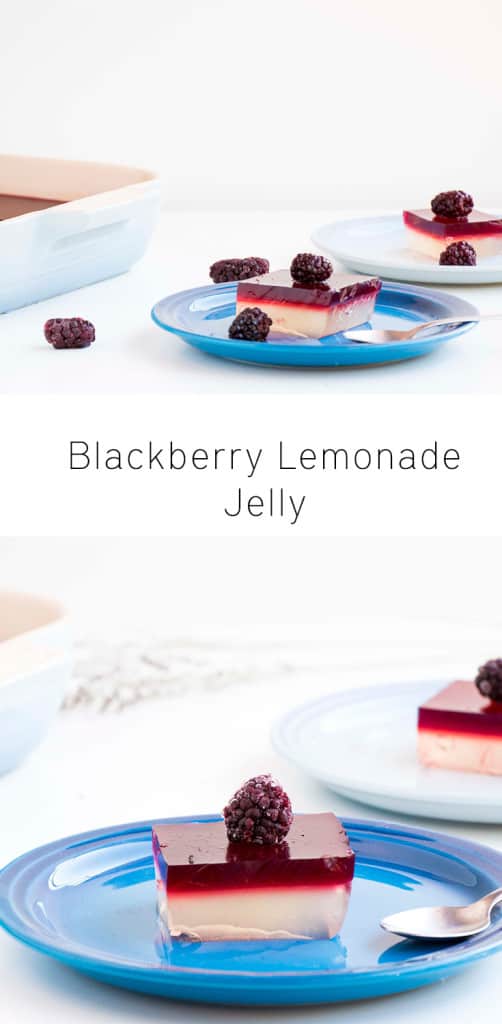 Blackberry Lemonade Jelly - An elegant dessert that is refreshing, beautiful and so easy to make. The prefect dessert for any party.