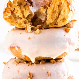 Baked Carrot Cake Donuts with Cream Cheese Glaze - Soft, moist donuts that taste exactly like a delicious slice of your favourite carrot cake.