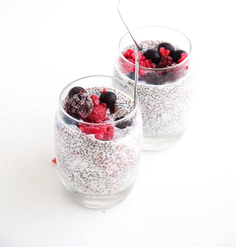 Simple Mixed Berry Chia Pudding - Baking-Ginger