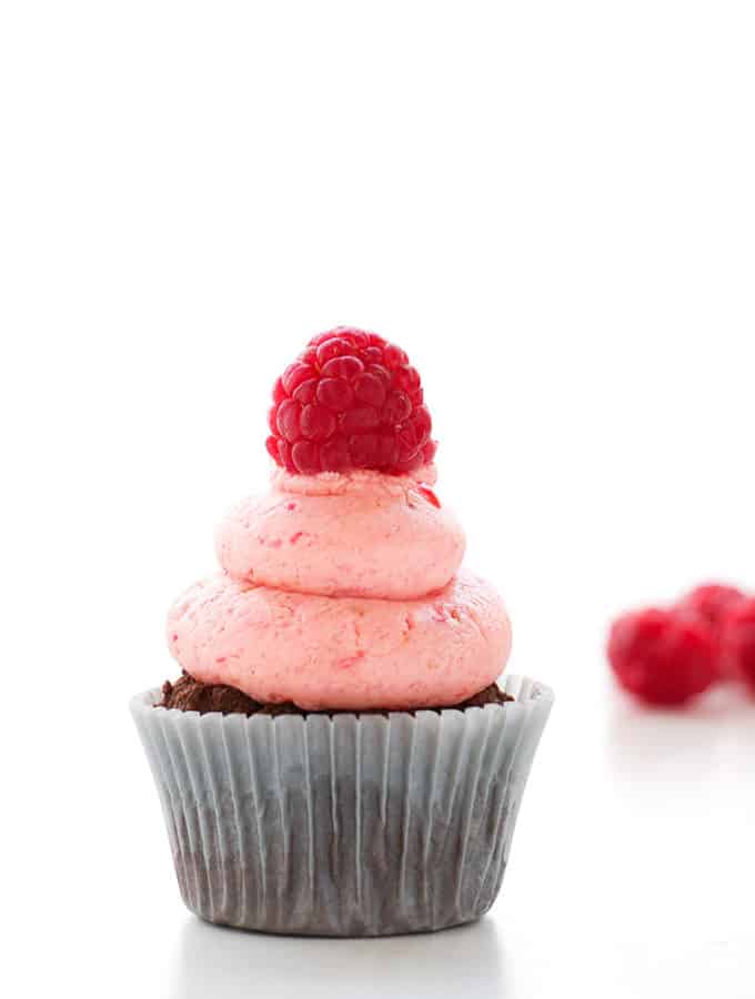Healthy Chocolate Raspberry Cupcakes