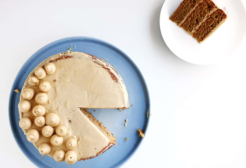 Moist Layered Espresso Cake - A steady 3 layered naked espresso cake with a unswerving silky espresso Italian meringue buttercream. With an tutorial video on how one can without downside decorate it.  Moist Layered Espresso Cake IMG 0724