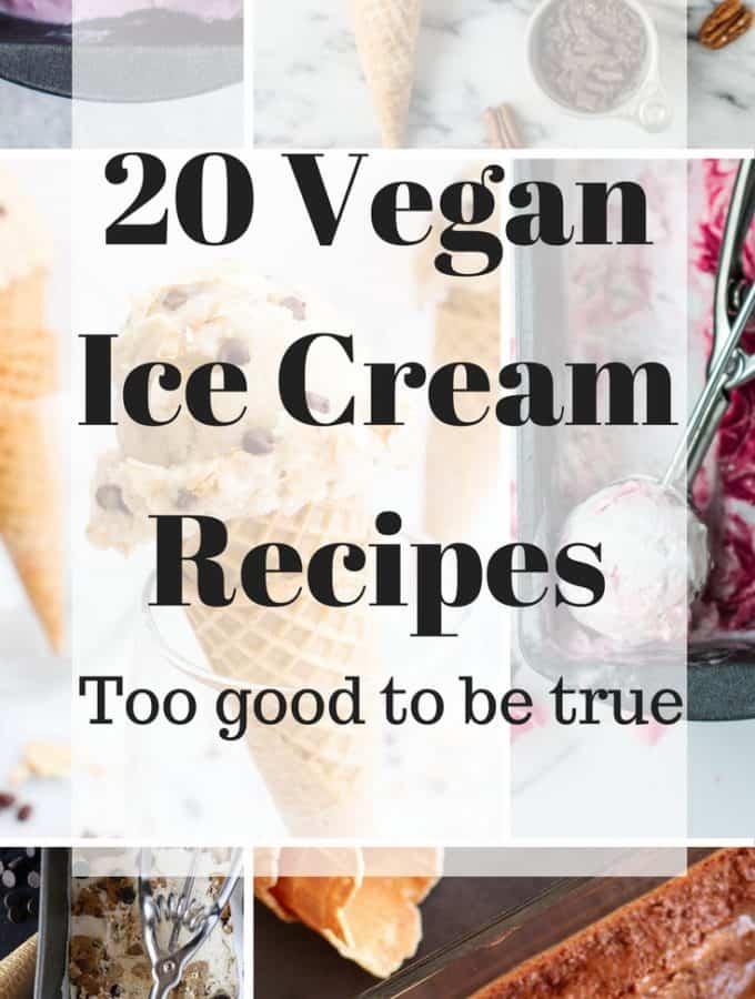 20 Creamy Vegan Ice Cream Recipes that are simply too good to be true. Everything from scrumptious chocolate ice cream to sweet potato ice cream. So good, you won't even know it's vegan.