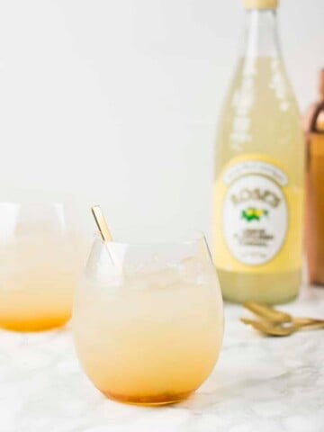 Lemon and Honey Gin & Tonic made with Roses Lemon Cordial - an easy drink that is perfect for summer and bursting with flavour