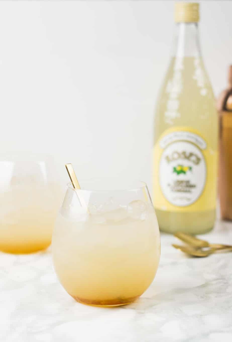 Lemon and Honey Gin & Tonic made with Roses Lemon Cordial - an easy drink that is perfect for summer and bursting with flavour