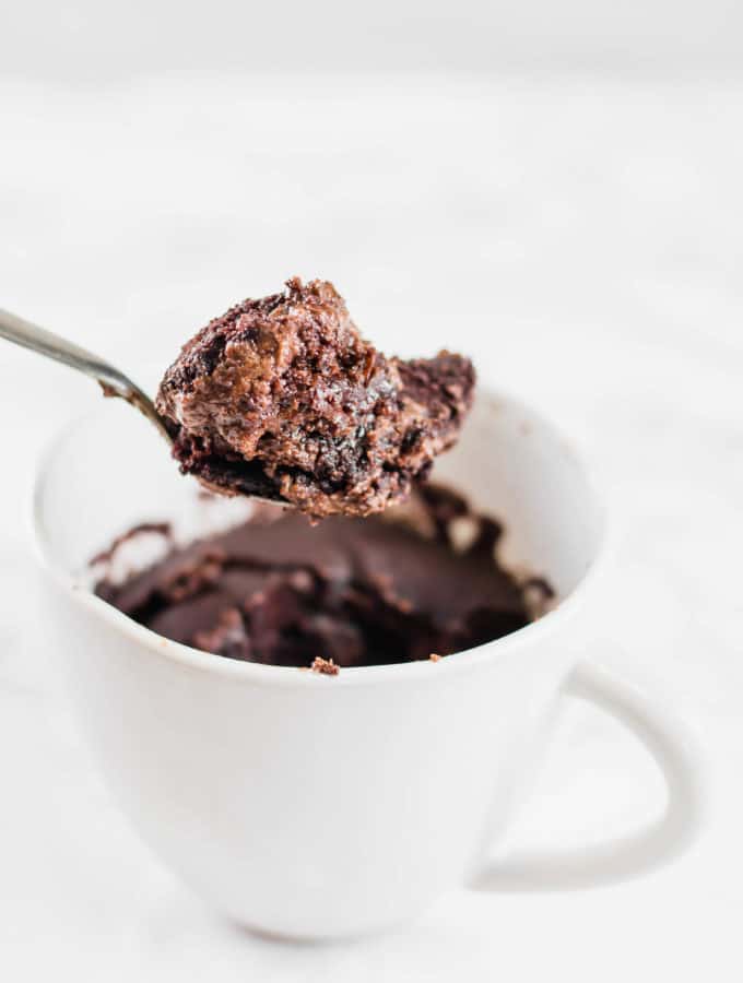 The ultimate healthy vegan chocolate mug cake that only takes a few minutes to whip up and is the perfect guilt-free treat! Easy and delicious!