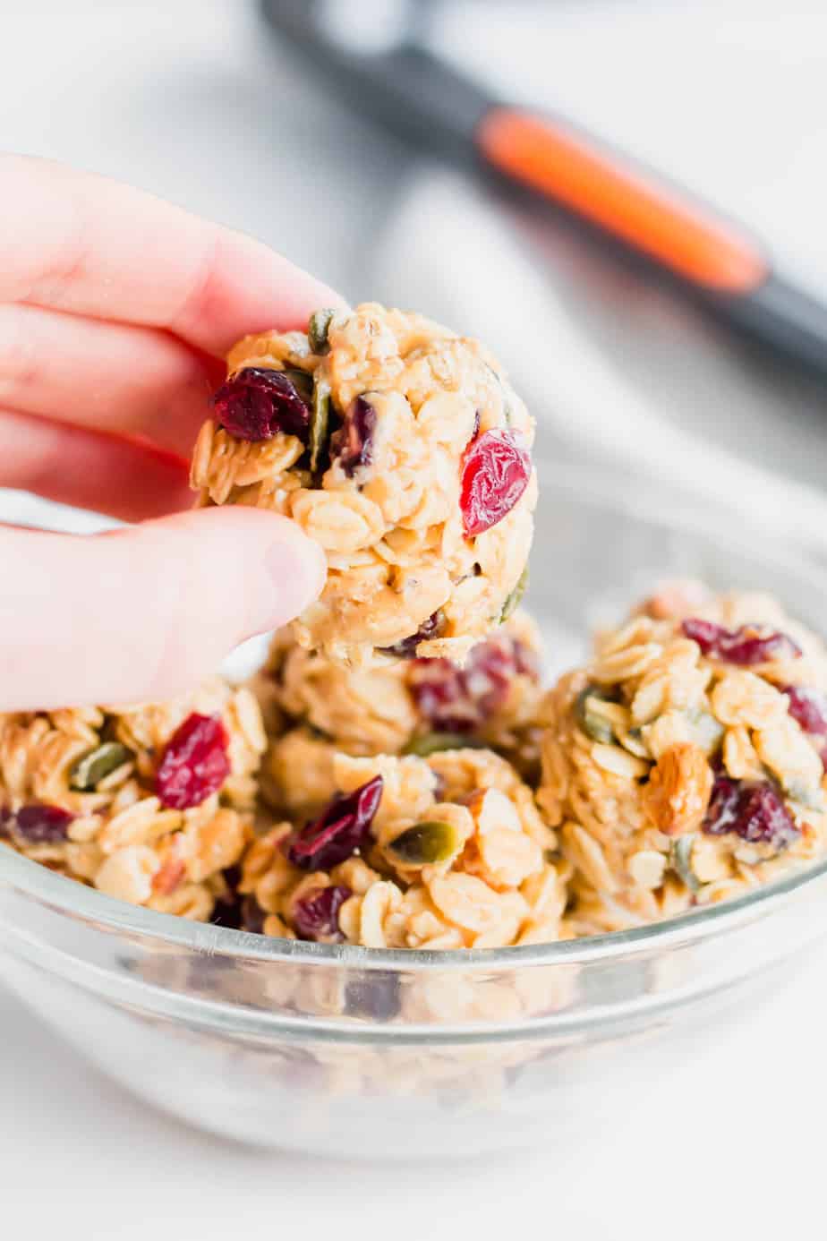 These Cranberry Nut Energy Balls are the perfect vegan, gluten-free snack. They require one bowl to make, are packed with protein and will satisfy that sweet tooth.