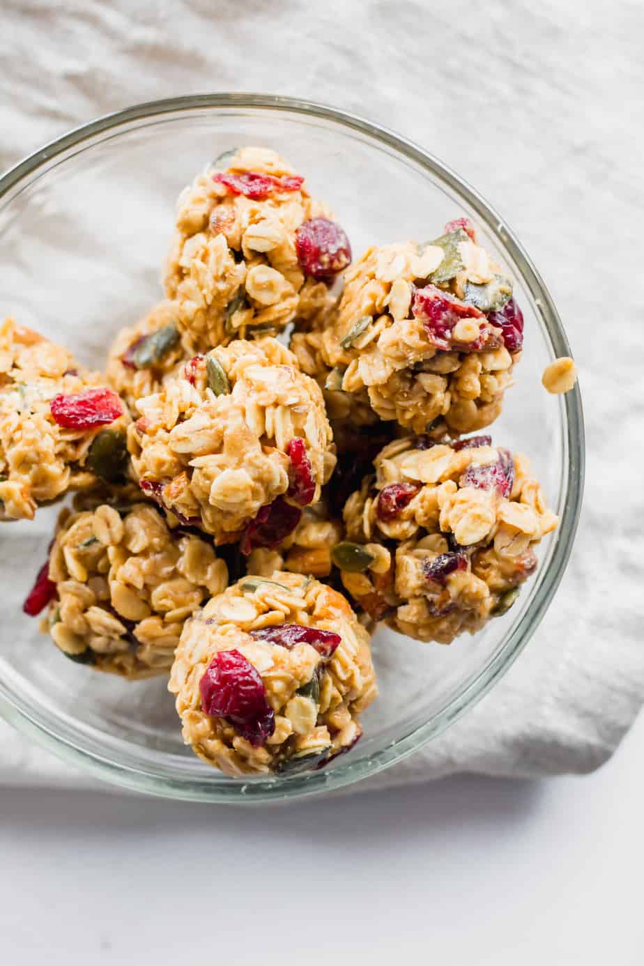 These Cranberry Nut Energy Balls are the perfect vegan, gluten-free snack. They require one bowl to make, are packed with protein and will satisfy that sweet tooth.
