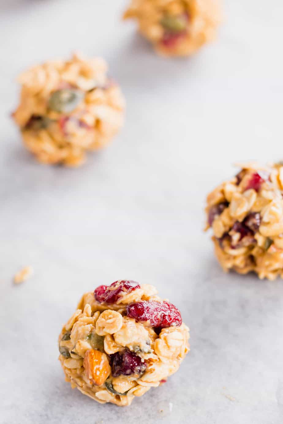 These Cranberry Nut Energy Balls are the perfect vegan, gluten-free snack. They require one bowl to make, are packed with protein and will satisfy that sweet tooth.