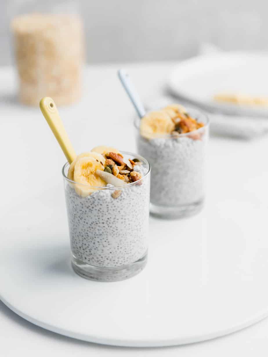 This easy 4 ingredient Creamy Coconut Chia Pudding is the ultimate healthy, protein-packed breakfast, dessert or snack! Plus, it only takes 5 min to make.
