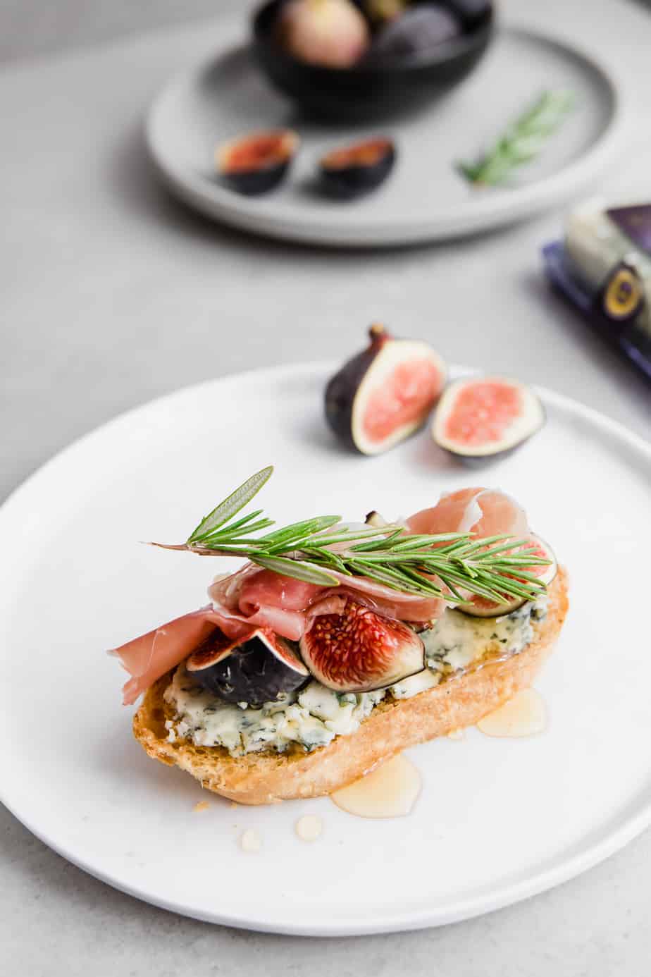 A Classic Fig And Blue Cheese Bruschetta is the ideal go-to for your next snack, appetizer, or for date-night with your special person. It's also perfect for dinner parties, picnics, and any occasion where you want to serve something that is simple yet sophisticated.