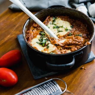 One of my favourite recipes of all time is this Hearty One Pot Lasagna. It really hits the spot if you're craving comfort food and a warm, hearty meal. It is uncomplicated and marvellous and the best part is - you can make it all in one pot! Here's to fewer dishes!