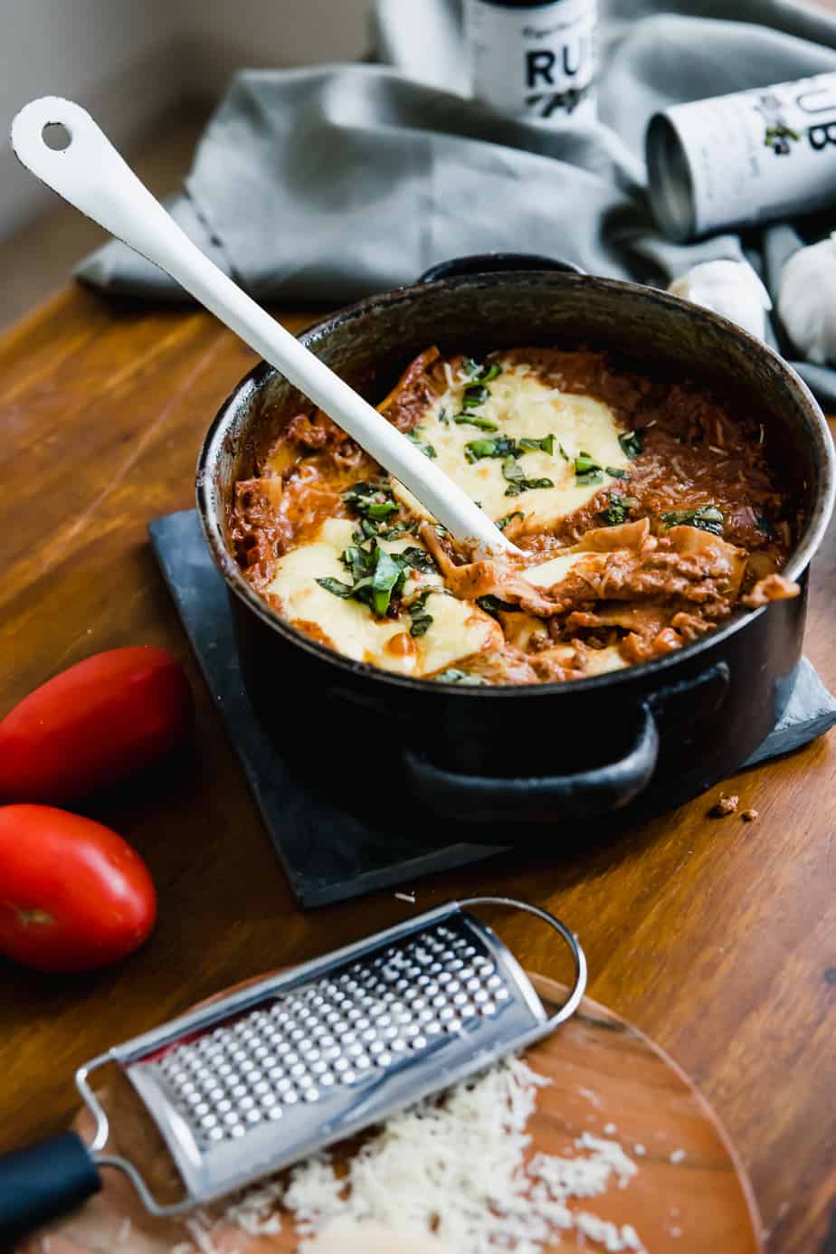 One of my favourite recipes of all time is this Hearty One Pot Lasagna. It really hits the spot if you're craving comfort food and a warm, hearty meal. It is uncomplicated and marvellous and the best part is - you can make it all in one pot! Here's to fewer dishes!