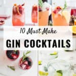 10 must make gin cocktail recipes you can't afford to miss. Everything from your classic gin and tonic to a berry gin cocktail. Your ultimate gin survival kit!