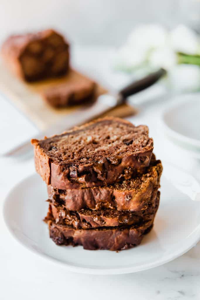 This easy one-bowl chocolate cinnamon banana bread is moist, packed with flavor and the only banana bread recipe you'll ever need.