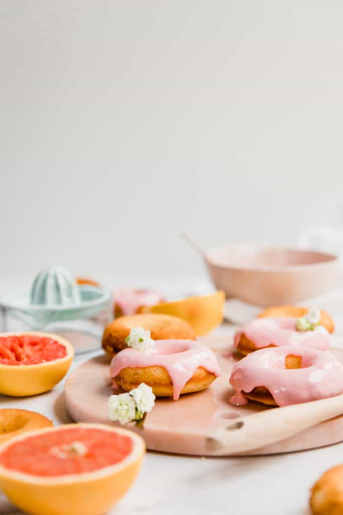 These simple Zesty Grapefruit Baked Donuts are quick to whip up, soft in texture and zesty in falvour. Made with fresh grapefruits, these baked donuts are always a winner.