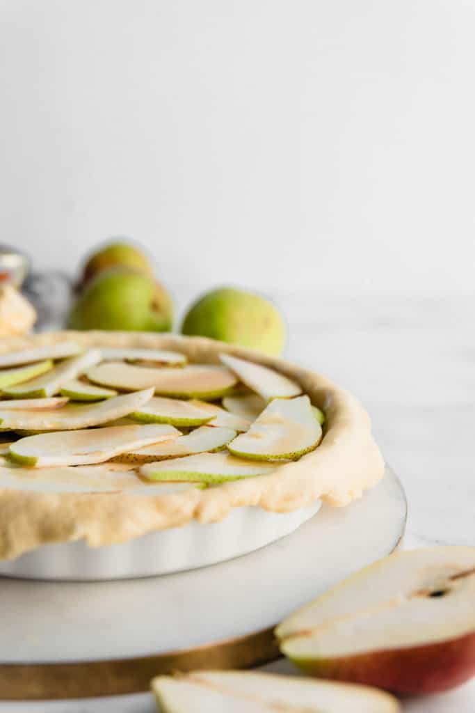 With it's sweet and salty pear filling, crispy all-butter crust and caramel sauce, this Pear and Salted Caramel Pie is the only pie recipe you'll ever need.