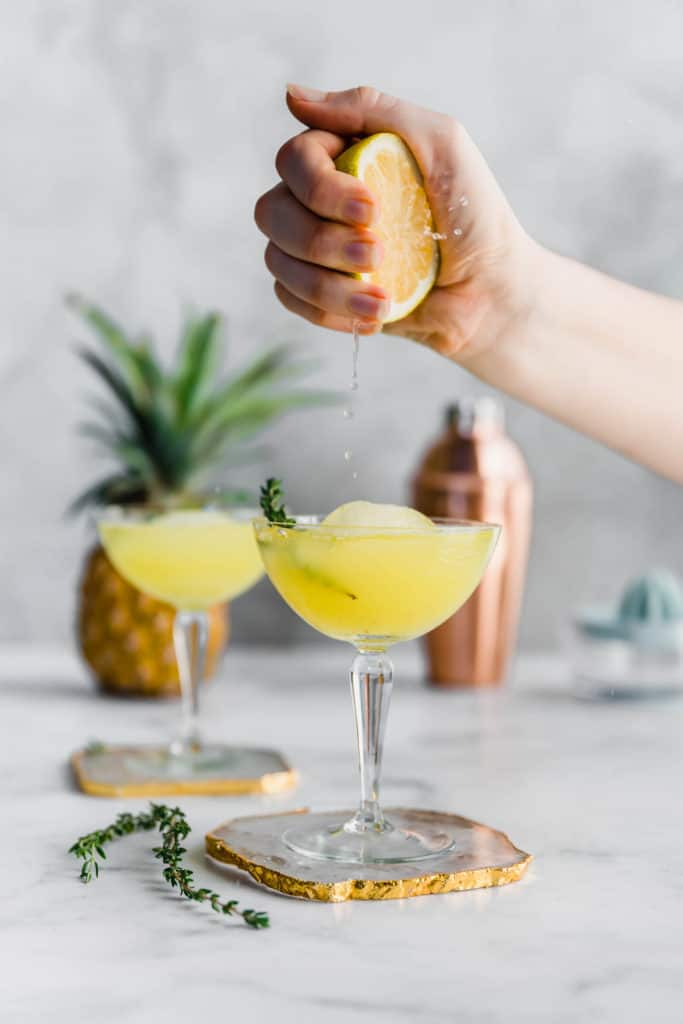 These simple Pineapple & Ginger Cocktails couldn't be more perfect. A refreshing and flavourful drink to celebrate all the good summertime vibes ahead!