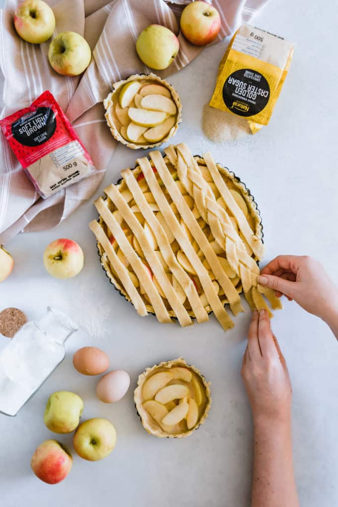  slice of this Brown Butter Caramel Apple Pie is pure bliss! The delicious caramel apple pie filling made with brown butter is rich, sweet, and fruity and is covered in crisp, buttery homemade pastry.
