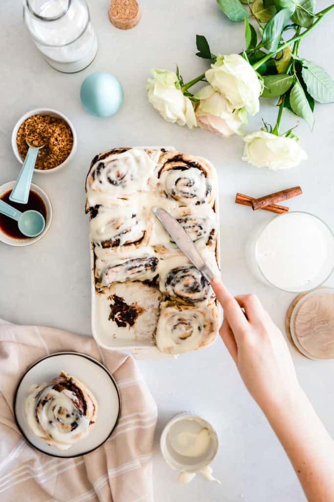 If like me, you're obsessed with cinnamon rolls then this is the recipe for you! These homemade Easy Chocolate Cinnamon Rolls use ready-made dough so they are super quick and easy to whip together and are delicious beyond words!