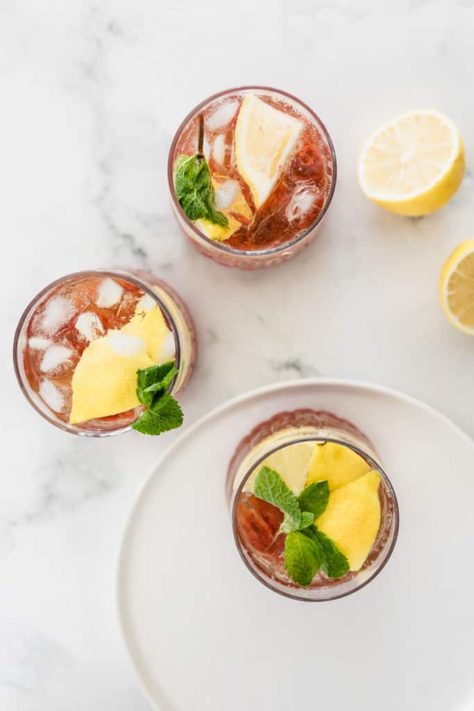 his sweet and fruity Strawberry Champagne Cocktail is deliciously refreshing. Made with fresh strawberries and lots of mint and ice, it is the perfect summer cocktail. I can't think of a better way to stay cool this summer! 