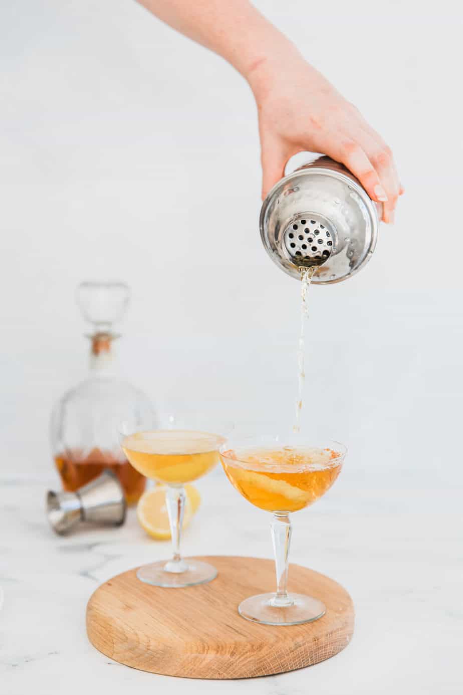 Simple Zesty Brandy Manhattan Cocktail