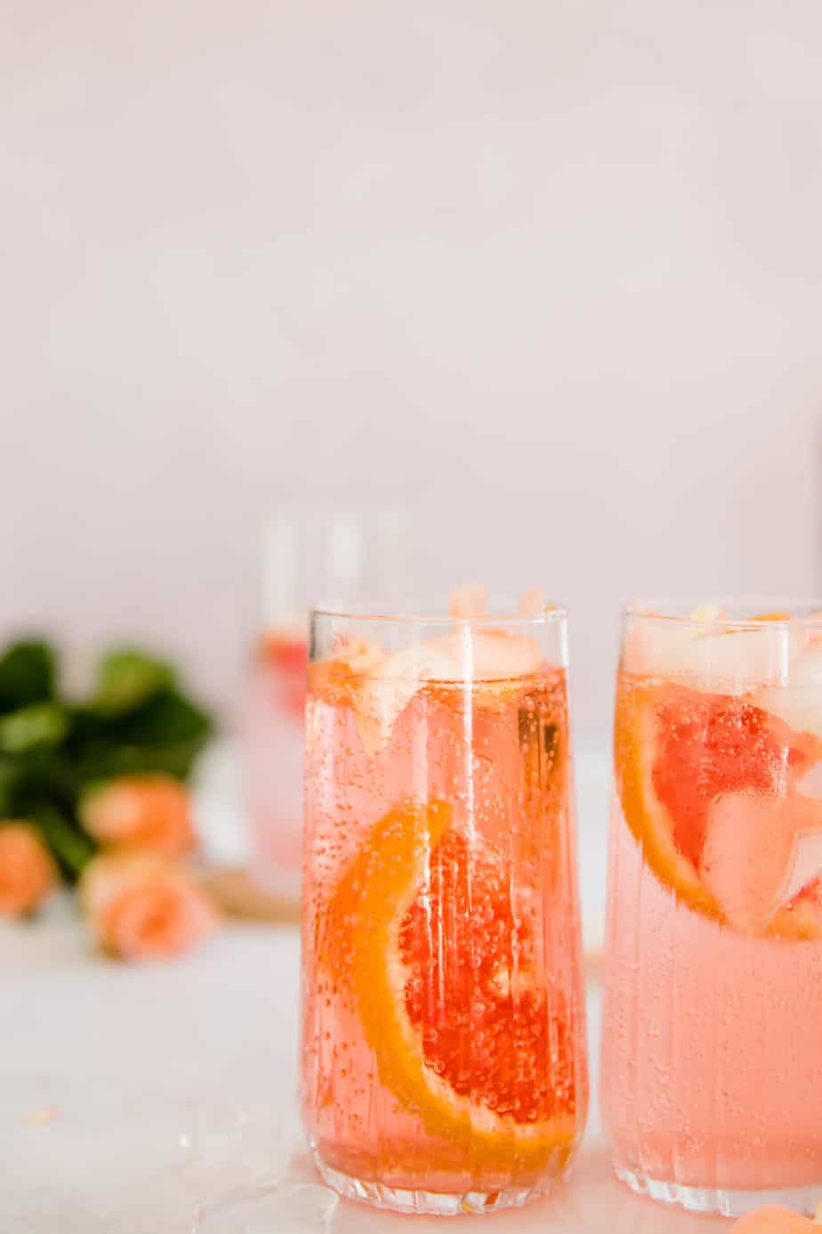 Pink Grapefruit Gin Cocktail with Rose Water - Baking Ginger