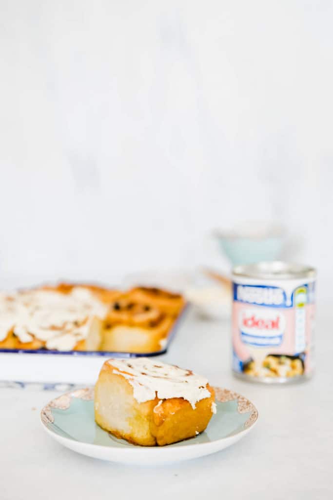 Fluffy, homemade Carrot Cake Cinnamon Rolls with creamy frosting and a spicy, buttery filling made with fresh carrots. Perfect for a special breakfast, brunch, or afternoon sweet treat! 