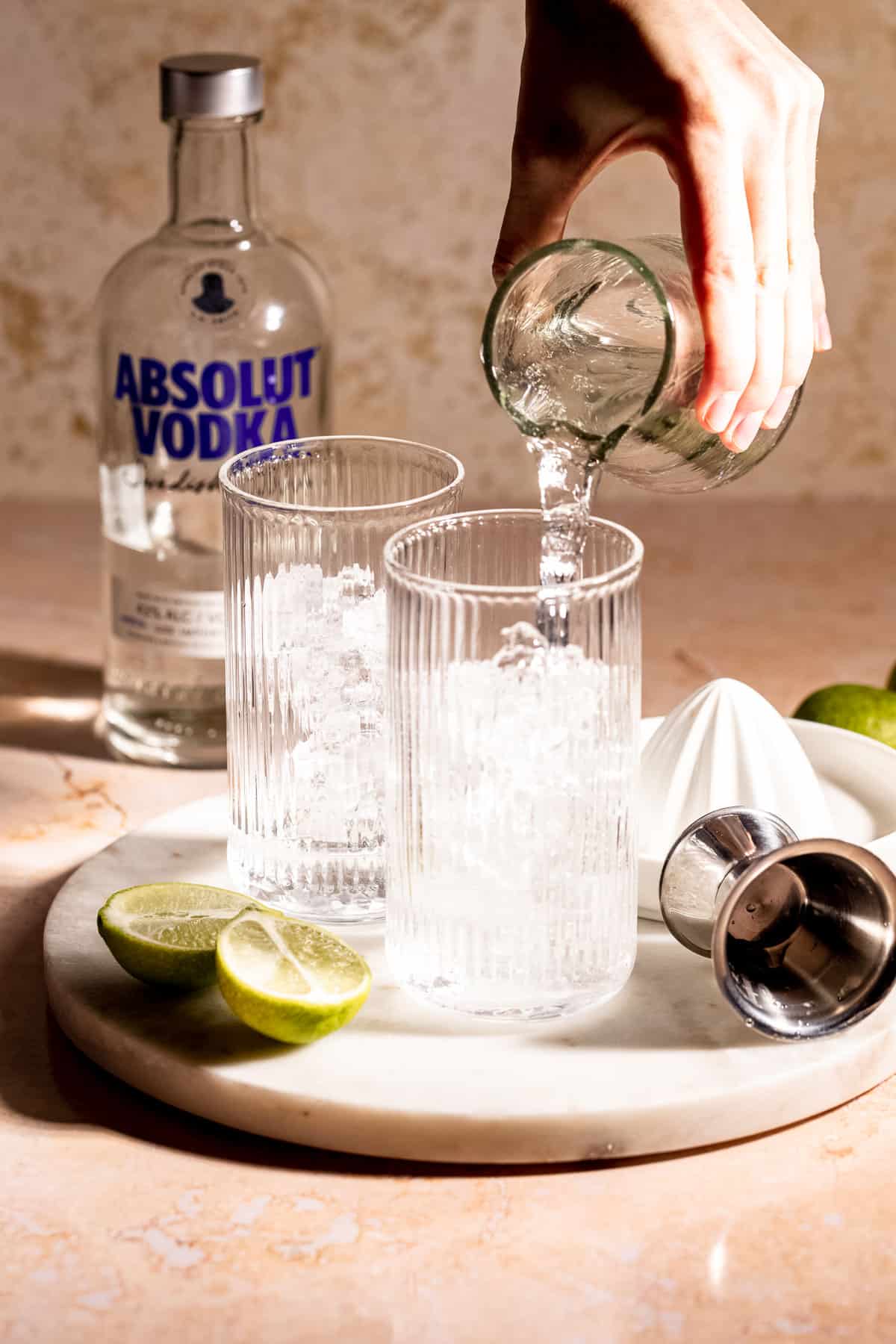 adding sprite to highball glass