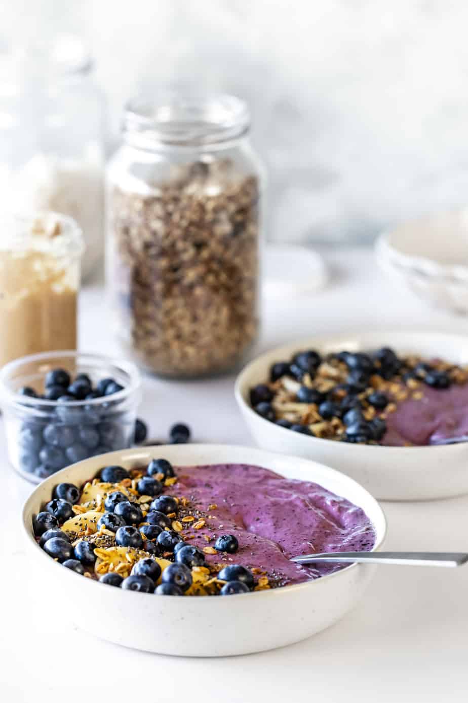Blueberry Banana Smoothie Bowl Simple & Delicious   Baking Ginger
