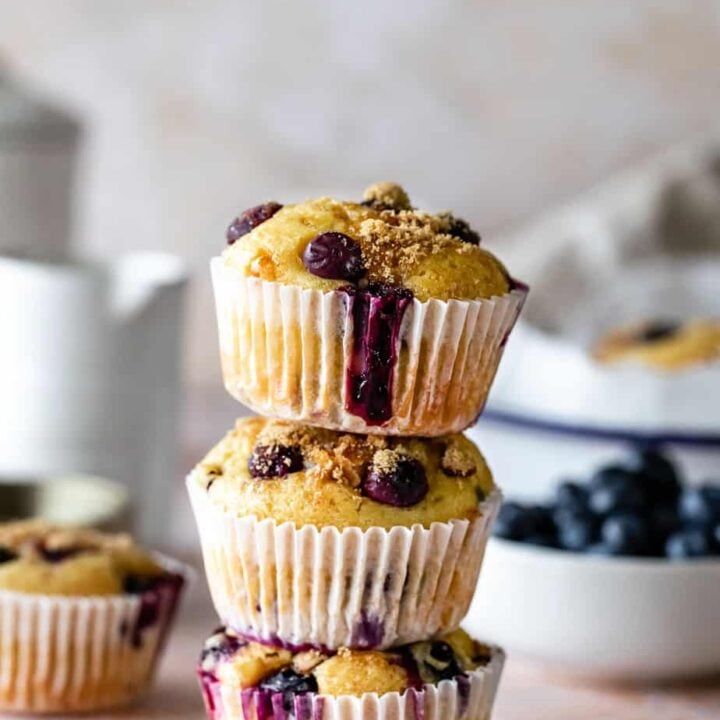 Easy Gluten Free Blueberry Muffins with Yogurt