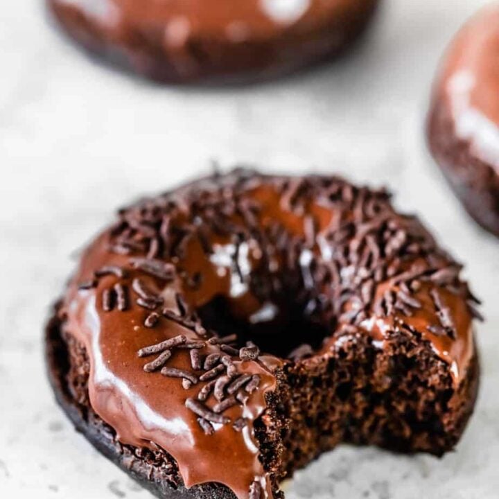 Baked Chocolate Mini Cake Mix Donuts